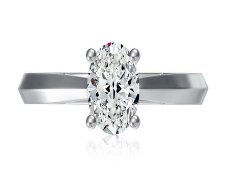 A.Jaffe Engagement Rings Oval Solitaire Diamond Engagement Ring MECOV2211Q 131 Online Hot Sale