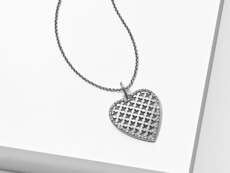 Trellis Heart Short Necklace For Sale