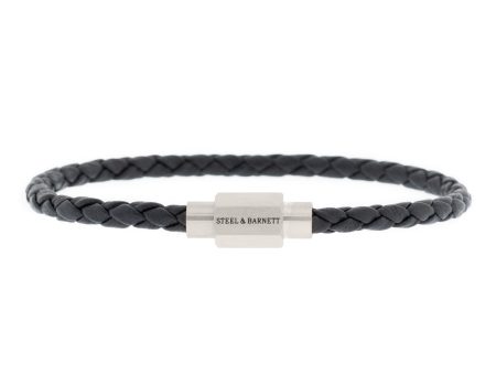 Luke Landon Nappa Leather Bracelet Black LBLL 001S Hot on Sale