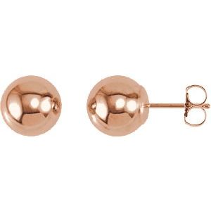 14K Rose 4 mm Ball Earrings Supply