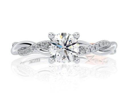 A.Jaffe Engagement Rings Twisted Shank Diamond Engagement Ring MECRD2544 85 Supply