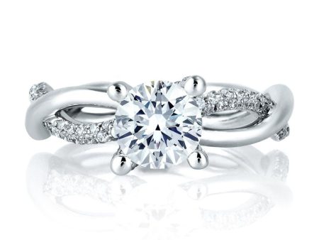 A.Jaffe Engagement Rings Vine Motif Engagement Ring ME1647 199 on Sale