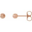 14K Rose 4 mm Ball Earrings Supply