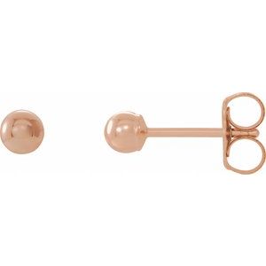 14K Rose 4 mm Ball Earrings Supply