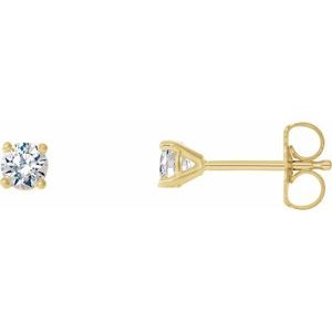 14K Yellow 1 5 CTW Lab-Grown Diamond 4-Prong Stud Earrings Hot on Sale