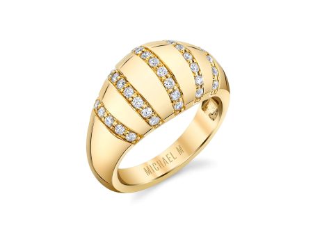 Orb Stripe Signet Ring F532 Online Sale