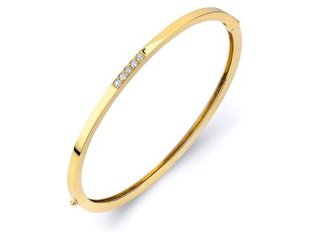 Chroma Gold Pavé Stacking Bracelet BR482-HP-M-YG Online