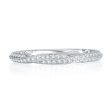 A.Jaffe Wedding Bands Exquisite Delicate Quilted Anniversary Band MRS741Q 18 For Discount