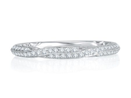 A.Jaffe Wedding Bands Exquisite Delicate Quilted Anniversary Band MRS741Q 18 For Discount