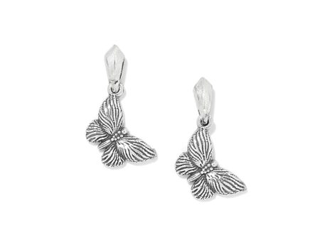 Bloom Butterfly Petite Post Drop Earrings For Sale