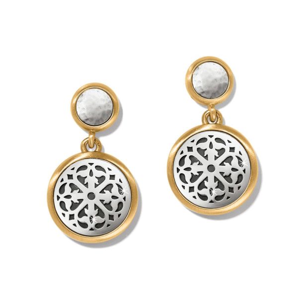 Ferrara Two Tone Luce Post Drop Earrings on Sale