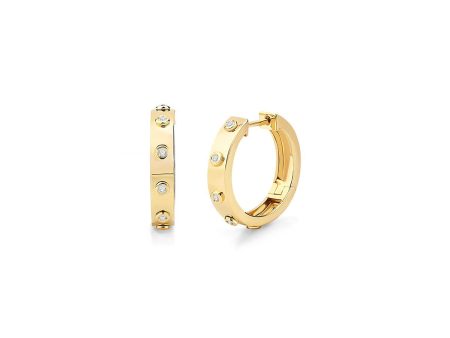 Chroma Gold Hinge Hoops ER486-HP-YG Hot on Sale