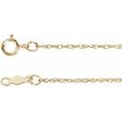 14K Yellow 1 mm Rope 7  Chain Cheap