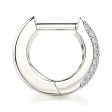 Wide Huggie Diamond Hoop Earrings MOB164WG Online