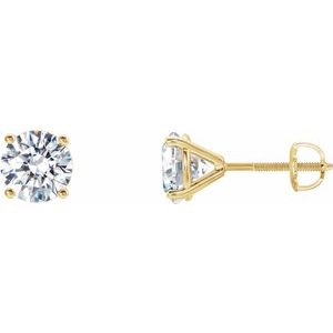 14K Yellow 1 3 CTW Natural Diamond Cocktail-Style Earrings Fashion