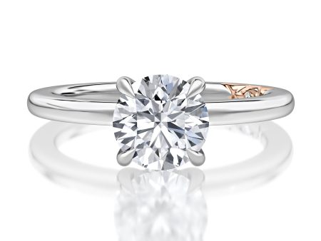 A.Jaffe Engagement Rings Classic Solitaire Round Center Diamond Engagment Ring MECRD2877BL 209 Sale