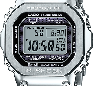 Casio G-Shock Stainless Full Metal 5000 Series - GMWB5000D-1 For Discount