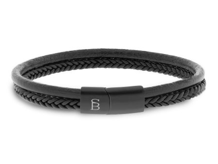 Black Edition Leather Bracelet Denby BEB 004S Online Sale