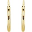 14K Yellow Endless Tube 10 mm Hoop Earring Online Sale