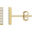 14K Yellow 1 10 CTW Natural Diamond Bar Earrings Discount