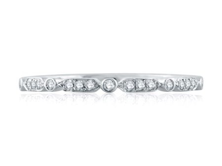 A.Jaffe Stackable Rings Triple and Single Set Diamond Stackable Band WR1056 09 Online Sale