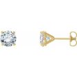 14K Yellow 1 5 CTW Lab-Grown Diamond 4-Prong Stud Earrings Hot on Sale