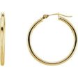 14K Yellow Tube 20 mm Hoop Earrings on Sale