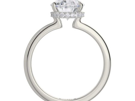 CROWN R750-3 Oval-Cut Diamond Solitaire R750-3WG Cheap