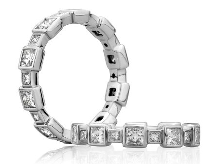 A.Jaffe Stackable Rings Princess Cut Alternating Size Anniversary Band WR0858 157 Hot on Sale