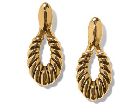 Athena Scalloped Post Drop Earrings Sale