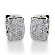 Wide Huggie Diamond Hoop Earrings MOB164WG Online