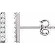 14K Yellow 1 10 CTW Lab-Grown Diamond Bar Earrings Online Sale