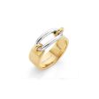 Two Tone Luxe Link Ring Fashion