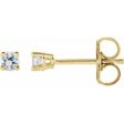 14K Yellow 4 mm Stuller Lab-Grown Moissanite Stud Earrings For Cheap