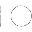 14K White Endless Tube 20 mm Hoop Earring For Sale