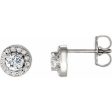 14K Rose 3 8 CTW Natural Diamond Halo-Style Earrings Hot on Sale