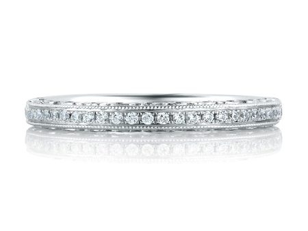 A.Jaffe Wedding Bands Royal Pave Scrolled Profile Diamond Band MRS381 29 on Sale