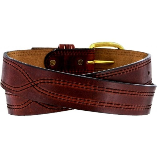 X Stitching Oiltan Belt Hot on Sale