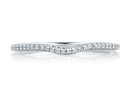 A.Jaffe Wedding Bands Micro Shared Prongs Signature Contour Band MRS178 14 Online Hot Sale