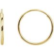 14K Yellow Endless Tube 10 mm Hoop Earring Online Sale