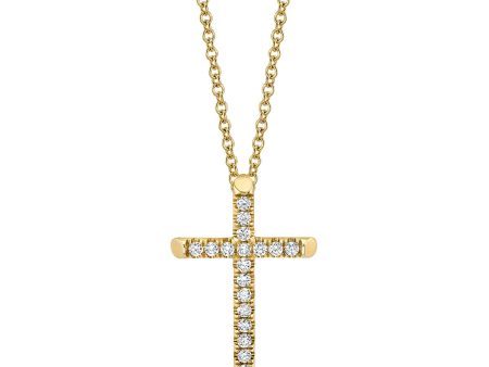 Small Diamond Cross Pendant P139S-YG Fashion