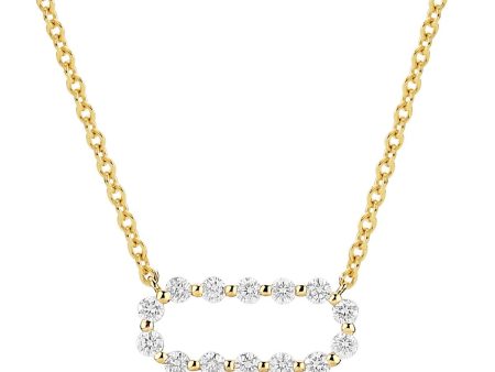 Cloud Pavé Link Necklace P388-YG Online Hot Sale