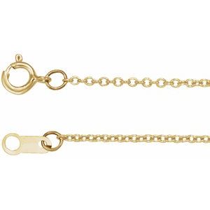 14K Yellow Gold-Filled 1 mm Cable 7  Chain Supply