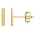 14K Yellow Vertical Bar Earrings Sale