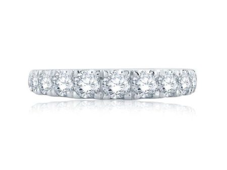 A.Jaffe Wedding Bands Large Melee Graduating Diamond Half Circle Wedding Band MRS870 117 Online now