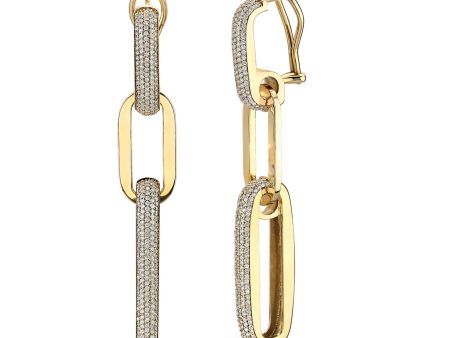 Triple Luxe Link Drop Earrings ER355-YG on Sale