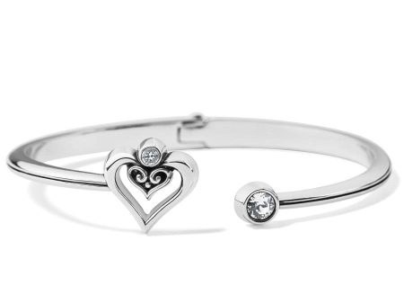 Alcazar Duet Heart Open Hinged Bangle Online now