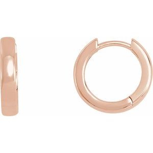 14K Rose 14 mm Hoop Earrings For Cheap