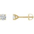 14K Yellow 1 3 CTW Natural Diamond Cocktail-Style Earrings Fashion