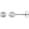 14K White 3 mm Ball Stud Earrings on Sale